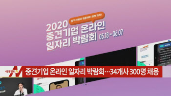  중견기업 온라인 일자리 박람회…34개사 300명 채용 外