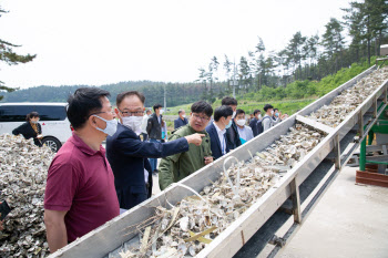 서부발전, 굴 껍데기로 발전소 유해물질 배출 저감 원료 만든다