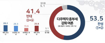 국민 절반 이상 "다주택·투기성 종부세 강화해야"