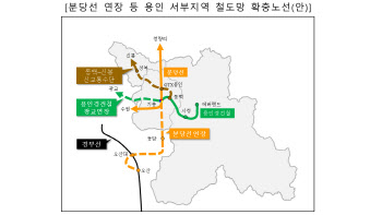 용인시 기흥역~오산 분당선 연장노선도 타당성 확인