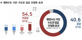 행정수도 이전, 수도권 집값 안정화…54.5% 비공감