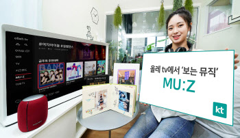 올레 tv, MZ세대도 좋아하는 보는 뮤직 서비스 ‘MU:Z’ 출시