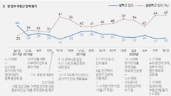 文정부 부동산정책 잘 못한다 ‘65%’…“정책 일관성 없어”