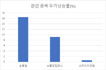 BTS '푸른하늘' 효과, 초록뱀·스카이이앤엠·W홀딩컴퍼니 ‘꿈틀’