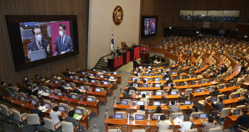 추미애 사라진 대정부질문…여야, 전·현직 대통령 사저 공방