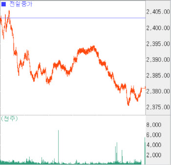 이틀째 하락…2380선으로 '주르륵'