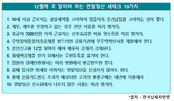 '13월의 보너스' 연말정산 稅테크 꿀팁 10가지