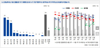 차기 대선주자 적합도 이재명 21%…3강 중 1위