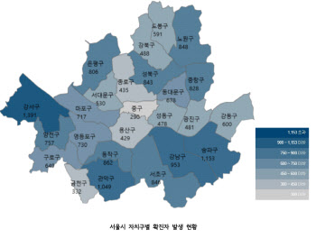 코로나 '3차 대유행'에 서울 10만명당 발생률 203명…한달 반새 3배 급증