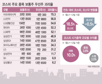 전에 없던 '대형주 1월 효과'…우선주로 잡아볼까?