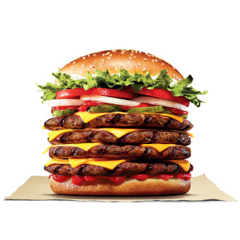 포기할 수 없는 고기의 맛… 패티 대량 넣은 햄버거 인기