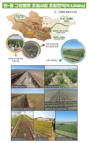 황사발원지 고비사막서 진행된 조림사업 결과는 '매우 성공적'