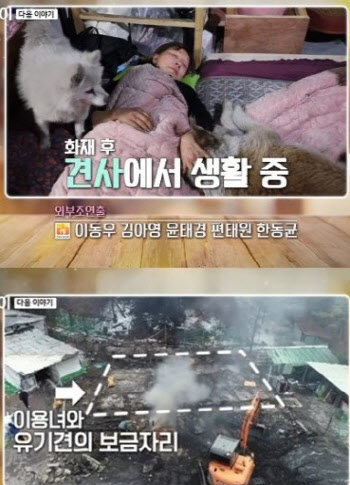'유기견 보호소 화재→견사 생활' 이용녀 "사죄하는 마음"