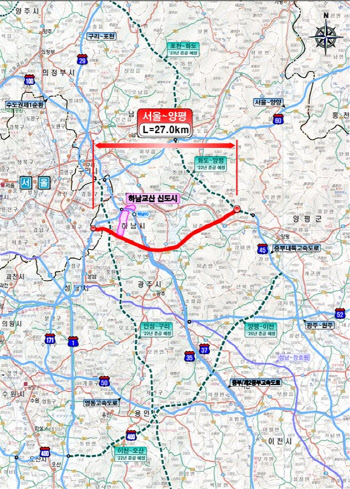 서울~양평 고속도로, 예타 통과…빠르면 2025년 착공