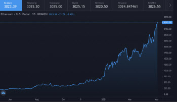 사상 첫 3000달러 뚫은 이더리움…낙관론 더 힘 받는다