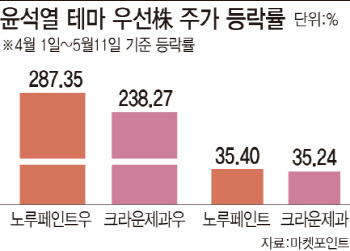 윤석열 테마, 이젠 ‘우선주'까지 급등… 투자주의보