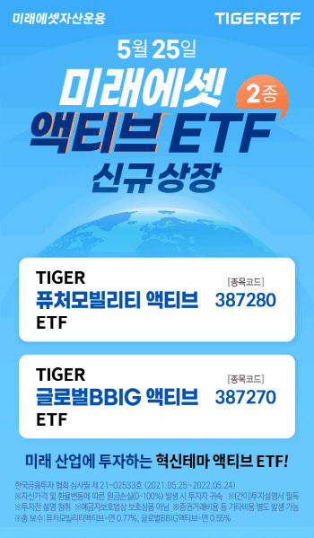 미래에셋 TIGER 액티브 ETF 2종 거래고객 이벤트