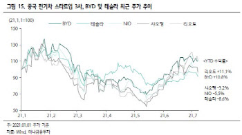 중국 전기차株 6월도 판매 경신…"하반기 신차효과 기대"