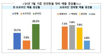 폭염에 사회적 거리두기 강화 영향…온·오프라인 유통 매출 '쑥'