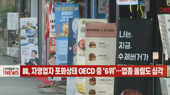  韓, 자영업자 포화상태 OECD 중 ‘6위’…업종 쏠림도 심각