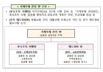 금융당국, 가계부채 관리 TF 발족..."대출중단 막는다"