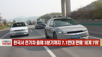  한국서 전기차 올해 3분기까지 7.1만대 판매 ‘세계 7위’
