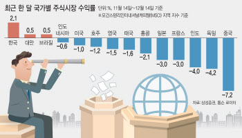 속터지는 주가에도 한국 글로벌 수익률 1위…왜?