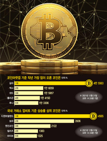 비트코인도, 이더도 아니다…2021년 가장 많이 오른 코인은