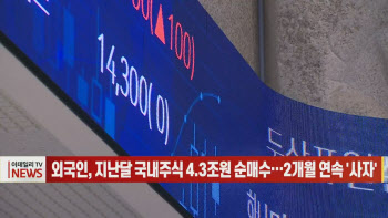 (영상)외국인, 지난달 국내주식 4.3조원 순매수…2개월 연속 '사자'