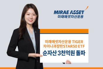 ‘TIGER 차이나과창판STAR50 ETF’ 순자산 3000억원 돌파