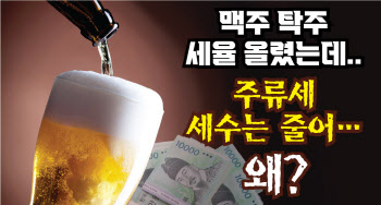 맥주·탁주 세율 올렸는데도…술에 붙은 세금 덜 걷혔다