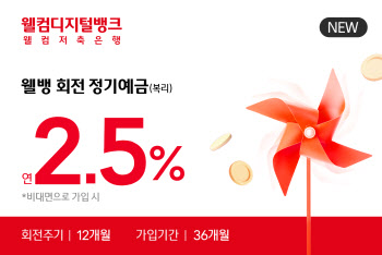 웰컴저축은행, 연 2.5% 회전식 정기예금 출시