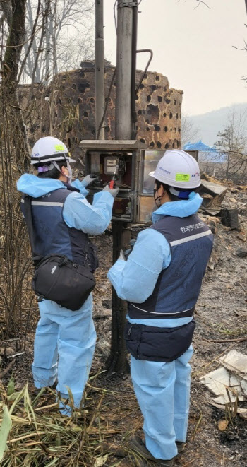 전기안전공사, ‘대형 산불’ 울진·삼척 전기설비 복구 활동 나서