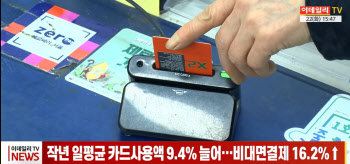 (영상)작년 일평균 카드사용액 9.4% 늘어…비대면결제 16.2%↑