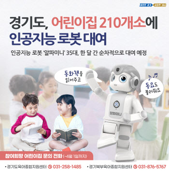 경기도, 어린이집 210곳 AI 로봇 대여