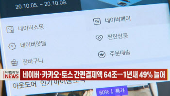 (영상)네이버·카카오·토스 간편결제액 64조…1년새 49% 늘어