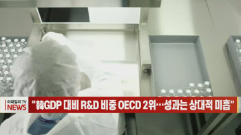 (영상)"韓GDP 대비 R&D 비중 OECD 2위…성과는 상대적 미흡"