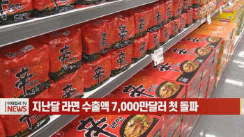 (영상)지난달 라면 수출액 7,000만달러 첫 돌파