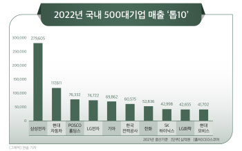 ‘배터리·K팝·가상자산’ 떴다…국내 500대 기업 지각변동