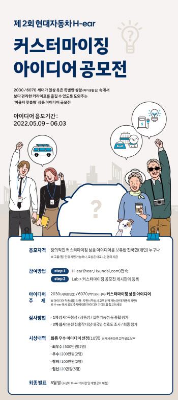 현대차, ‘제 2회 H-ear 커스터마이징 아이디어 공모전’ 개최