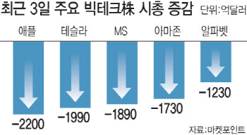 韓 'BIG'·美빅테크·비트코인…위험자산 날개없는 추락