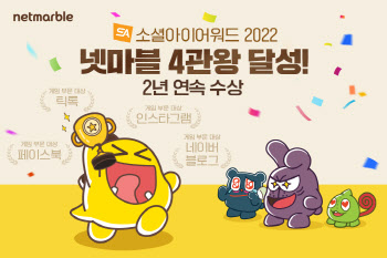 넷마블, ‘소셜아이어워드’ 2년 연속 4관왕
