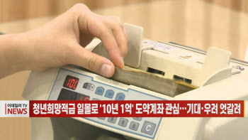 (영상)청년희망적금 일몰로 '10년 1억' 도약계좌 관심…기대·우려 엇갈려