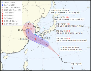 태풍 전야에도 '폭염·열대야'의 압승