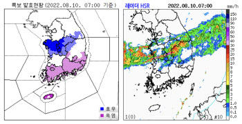 수도권 500㎜ 뿌리고 충청권으로…수도권 호우특보 해제