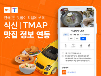 식신, T맵에 75만개 맛집 정보 제공