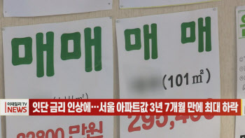 (영상)잇단 금리 인상에…서울 아파트값 3년7개월 만에 최대 하락
