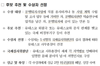 ‘유네스코 세종대왕 문해상’에 英·인도·아랍에미리트 단체 수상