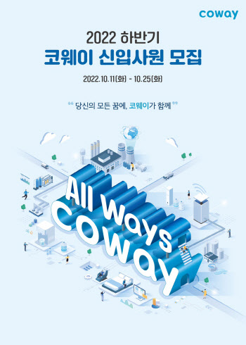 코웨이, 마케팅·경영지원·관리 등 신입사원 채용