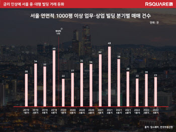 금리 인상에 서울 중·대형 빌딩 거래 ‘반토막’